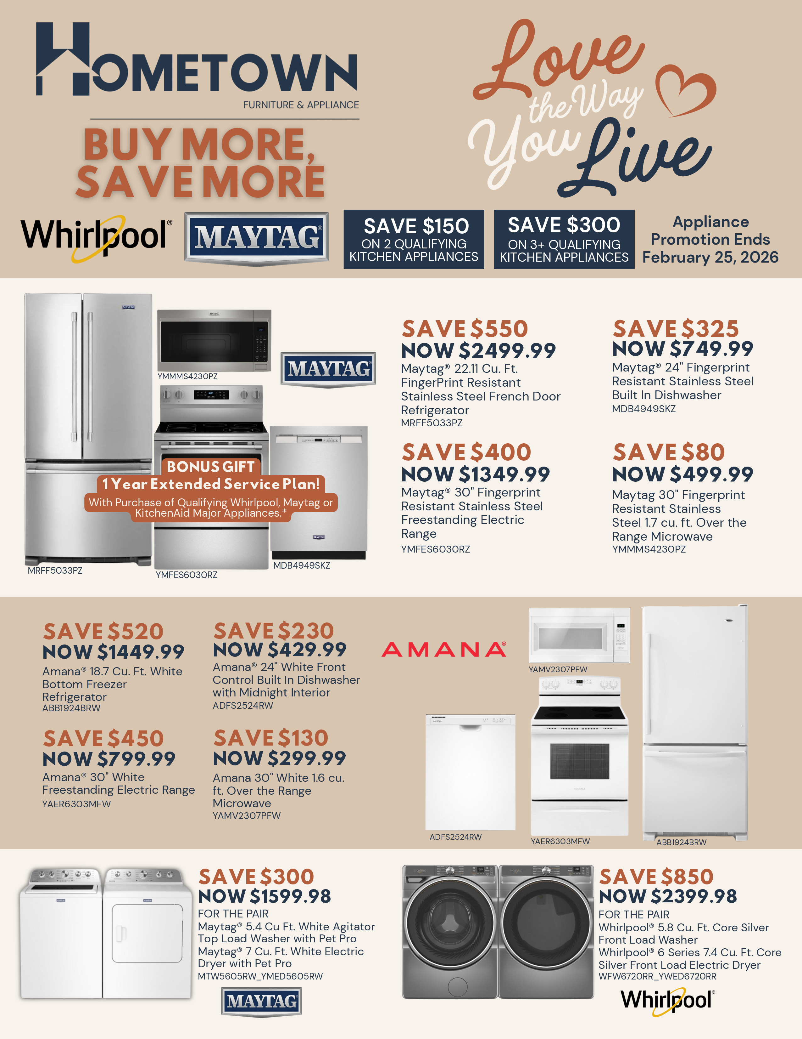 Love the Way You Live - February 12 - 28, 2026 - Buy More, Save More on Furniture & Bedding - Save up to 20%