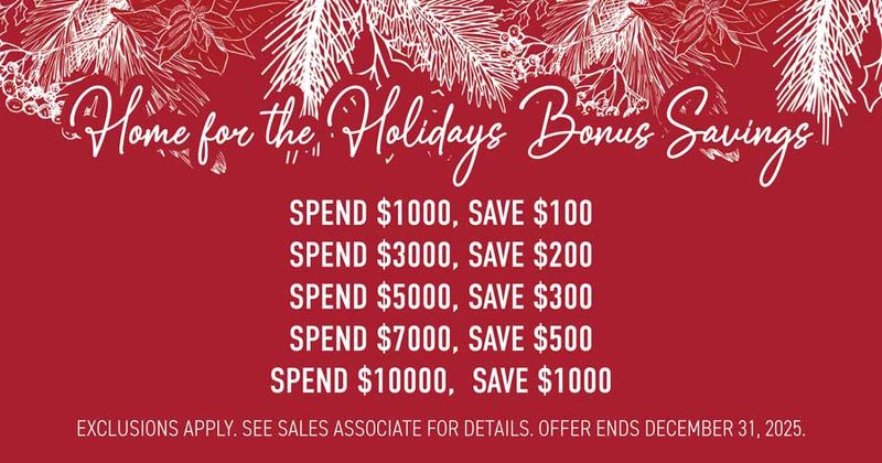 Home for the holiday bonus savings