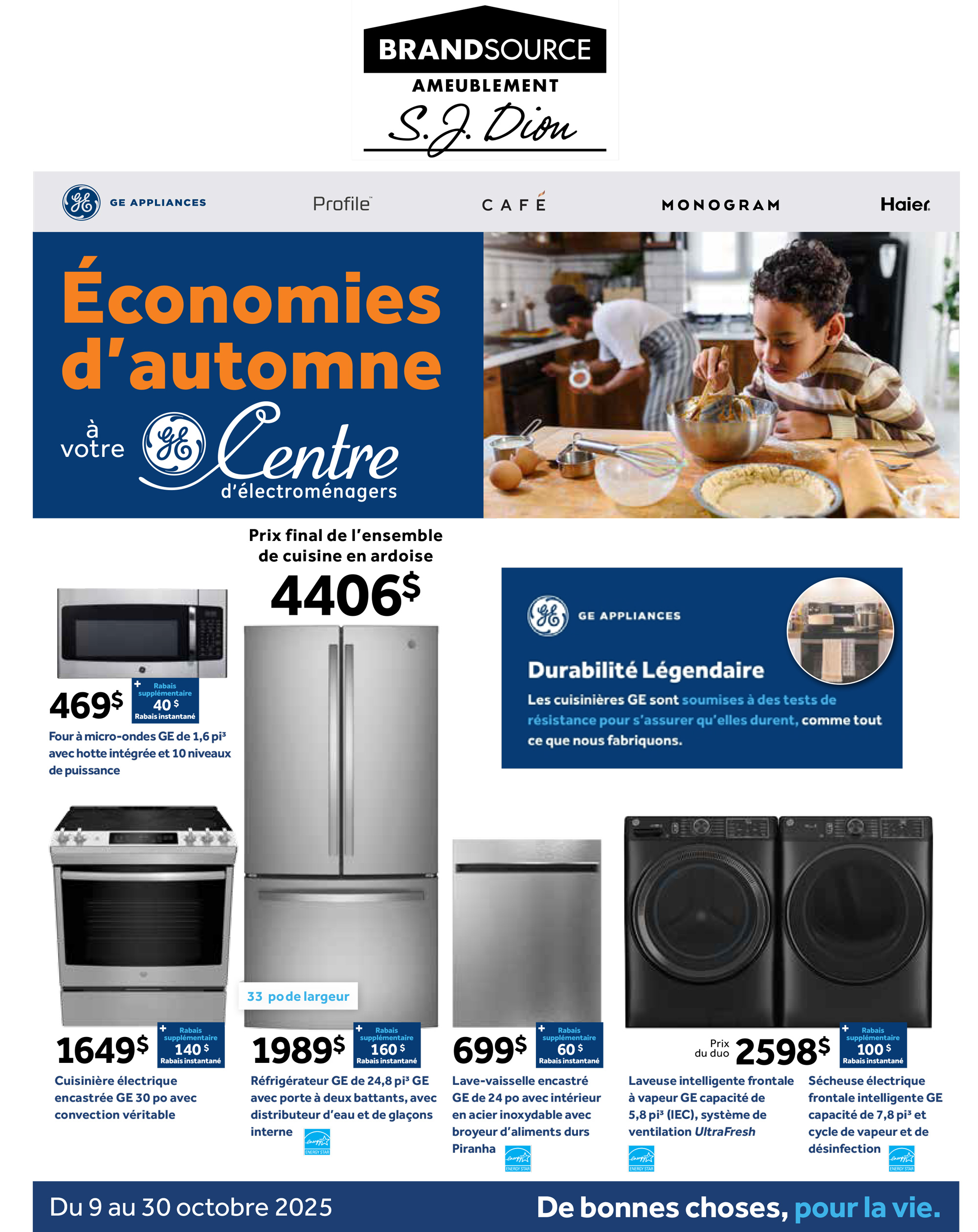 Économies d'automn à votre GE Centre d'électroménagers