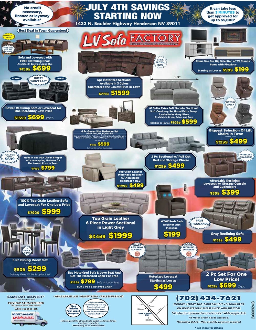 July 4th savings. Starting Now!
