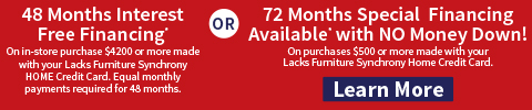48 Months Interest Free Financing or 72 Months Special Financing Available with No Money Down! - Learn More
