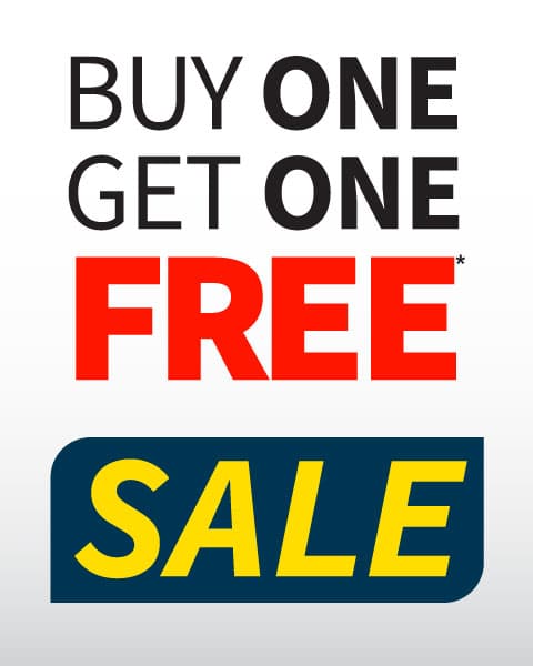 Buy one get one free sale!