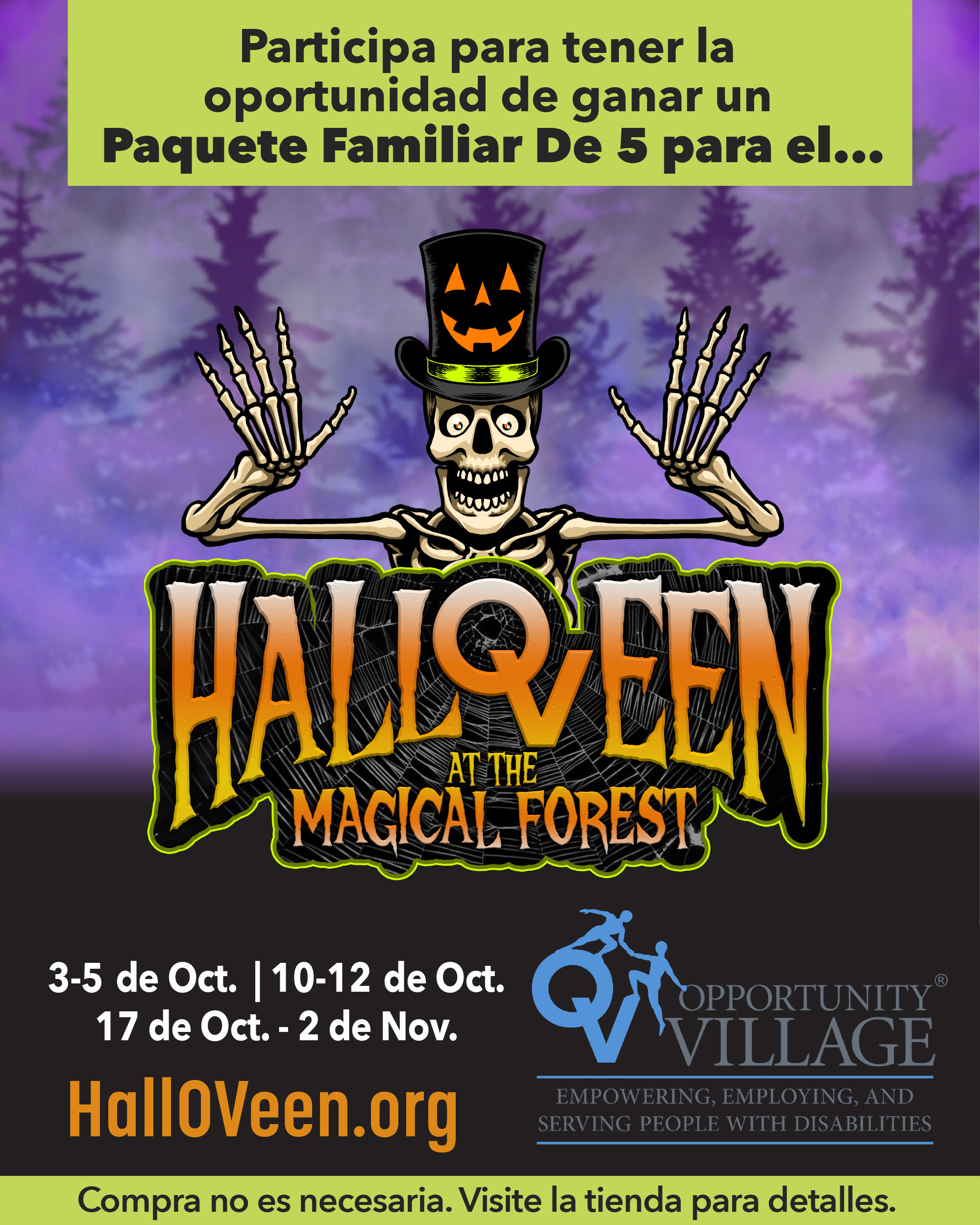 Halloween at the magical forest - participa para tener la oportunidad de ganar un paquete familiar de 5