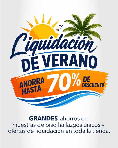 Liquidación DE VERANO! AHORRA HASTA 70% DE DESCUENTO. GRANDES ahorros en muestras de piso, hallazgos únicos y ofertas de liquidación en toda la tienda.