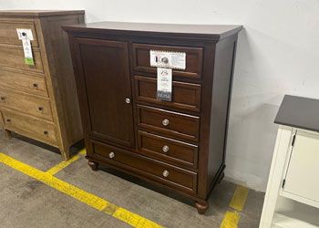 6-drawer door chest.
