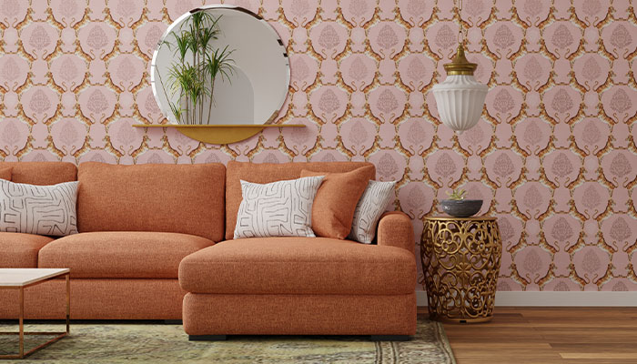 Orange Living room sectional