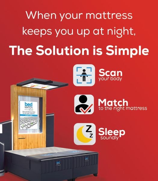 When your mattress keeps you up at night, the solution is simple. Scan. Match. Sleep Soundly.
