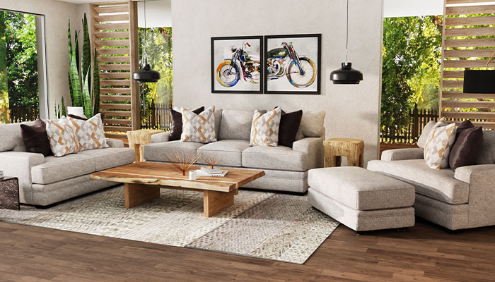 Bright living room set