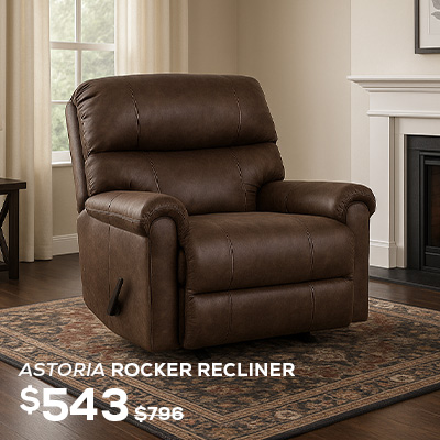 Astoria Rocker Recliner was $796, now on sale for $498. Click to Shop Now