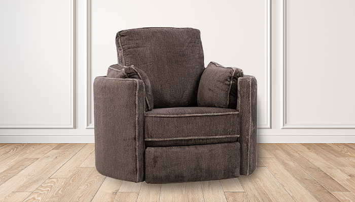 Brown Swivel Recliner