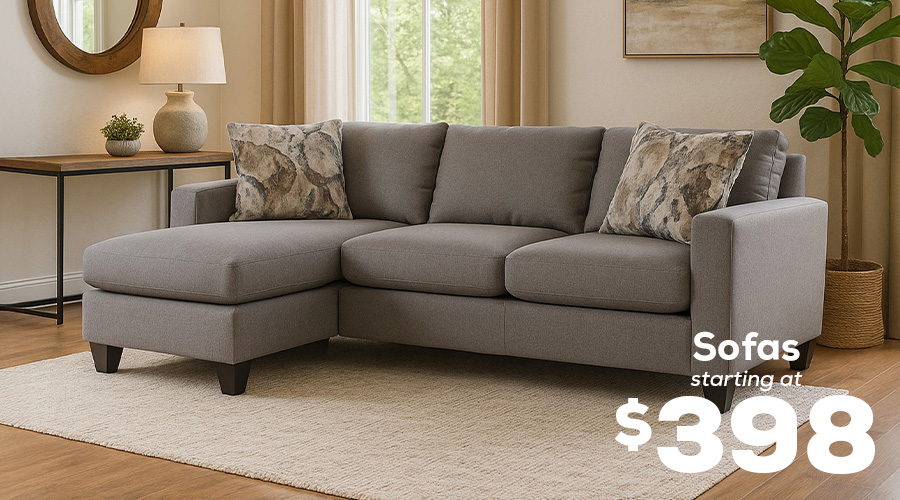 Sofas starting at $398