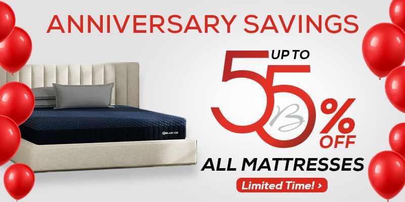 Anniversary Savings. Up to 55% off all mattresses - Limited Time!