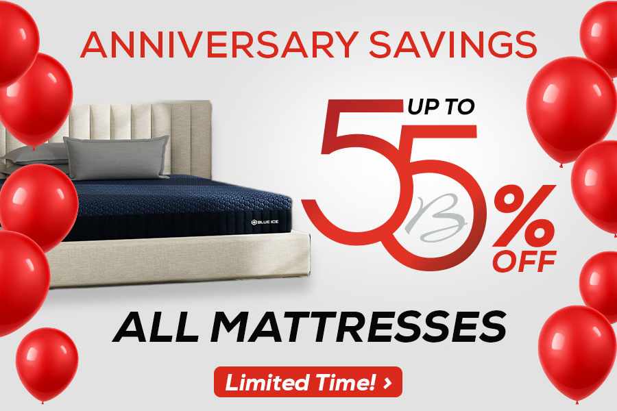 Anniversary Savings Up to 55% Off all mattresses. - Limited Time!