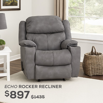 Echo Rocker Recliner. was $1,435, now on sale for $897. Click to Shop Now