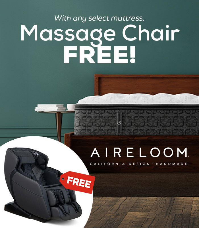 with any mattress, massage chair free!