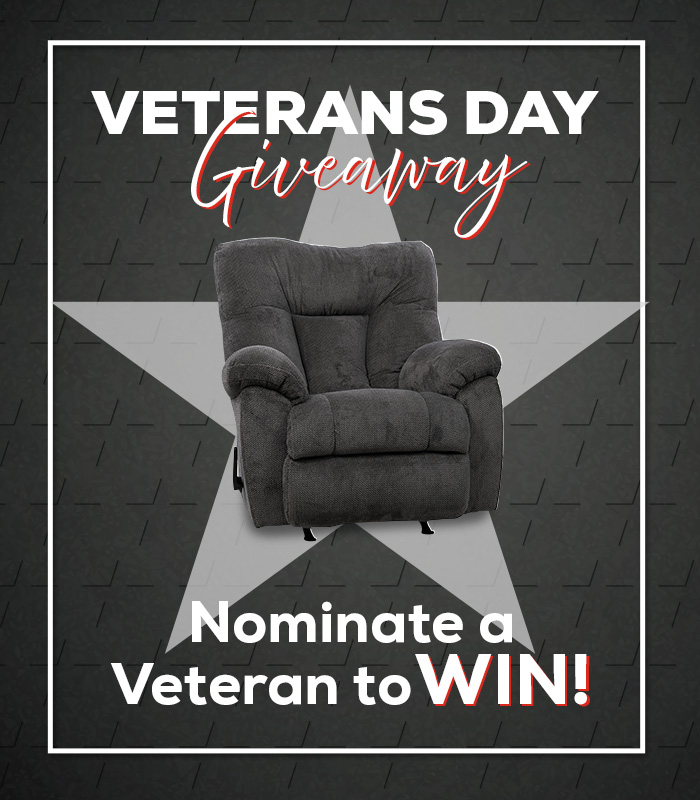 Veterans Day Giveaway. Nominate a veteran to win!