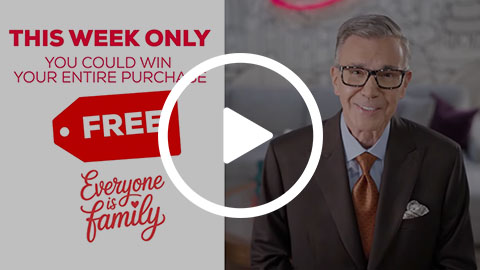 Everyone is Family Event at Bob Mills Furniture. Win Your Purchase Free. - Click to Watch Video