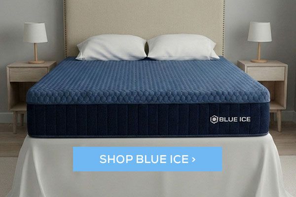 Shop Blue Ice - Blue Ice Mattress in a modern bedroom.