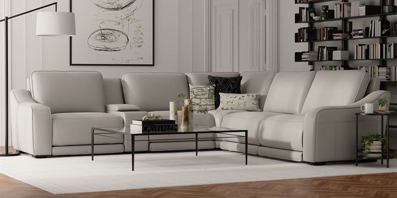 Brentwood Leather Power Sectional
