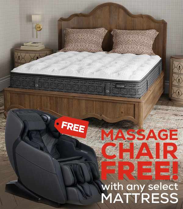 Massage Chair FREE! with any select mattress.