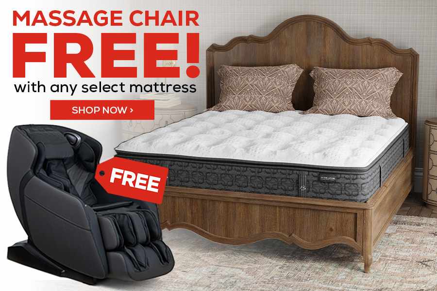Massage Chair FREE! with any select mattress. - Shop Now