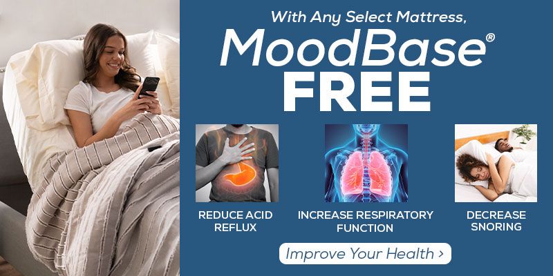 Get a FREE adjustable MOOD Base with select mattresses for a limited time - Don't Miss This!
