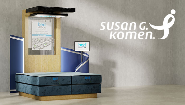 Bedmatch machine with Susan G. Komen logo