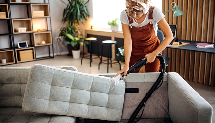 Vaccuuming couch cushions