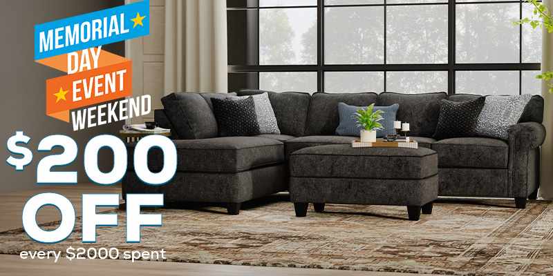 Memorial Day Event Weekend. $200 Off every $2,000 spent.