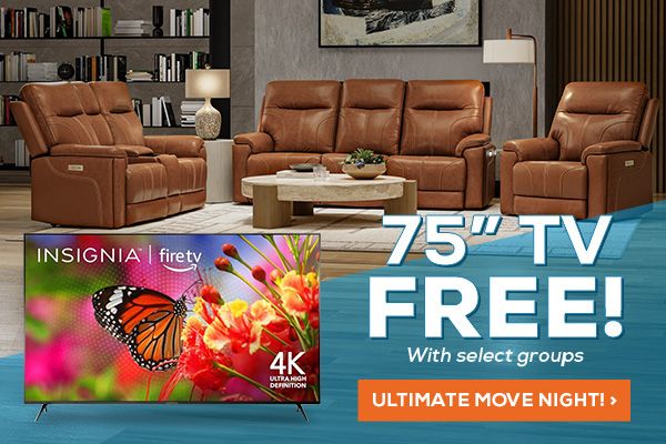 Get a 75 Inch 4K Ultra High Definition Insignia TV FREE!* with select groups - Ultimate Movie Night!