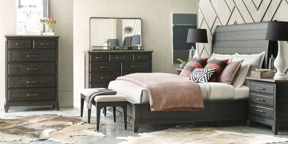 Plank Charcoal Bedroom Collection