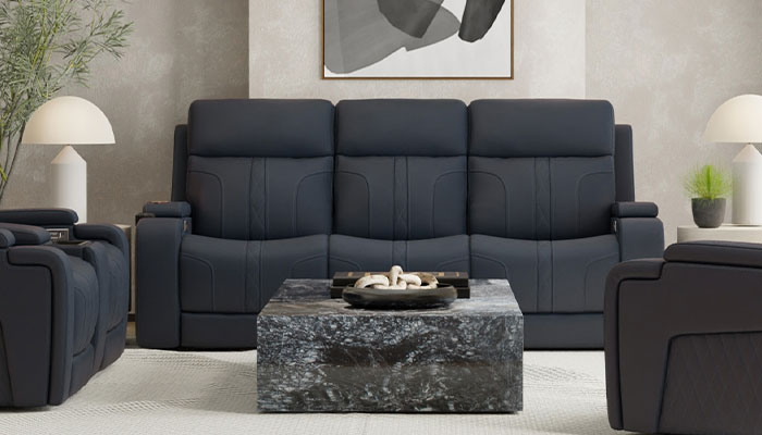 Dark Blue Power Sofa