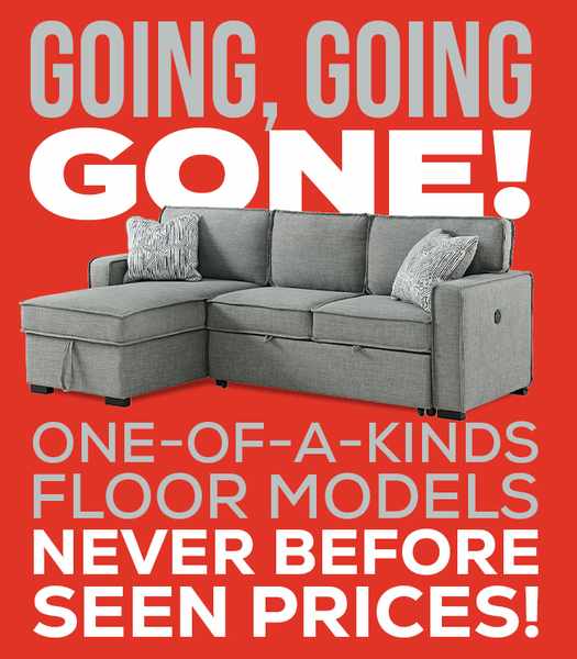 GOING, GOING, GONE! One of a Kinds, Floor Models, Never before seen prices!