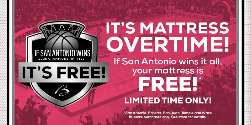 If San Antonio brings home the title any purchase April 1-12 will be yours FREE* - San Antonio and Schertz in-store purchases only