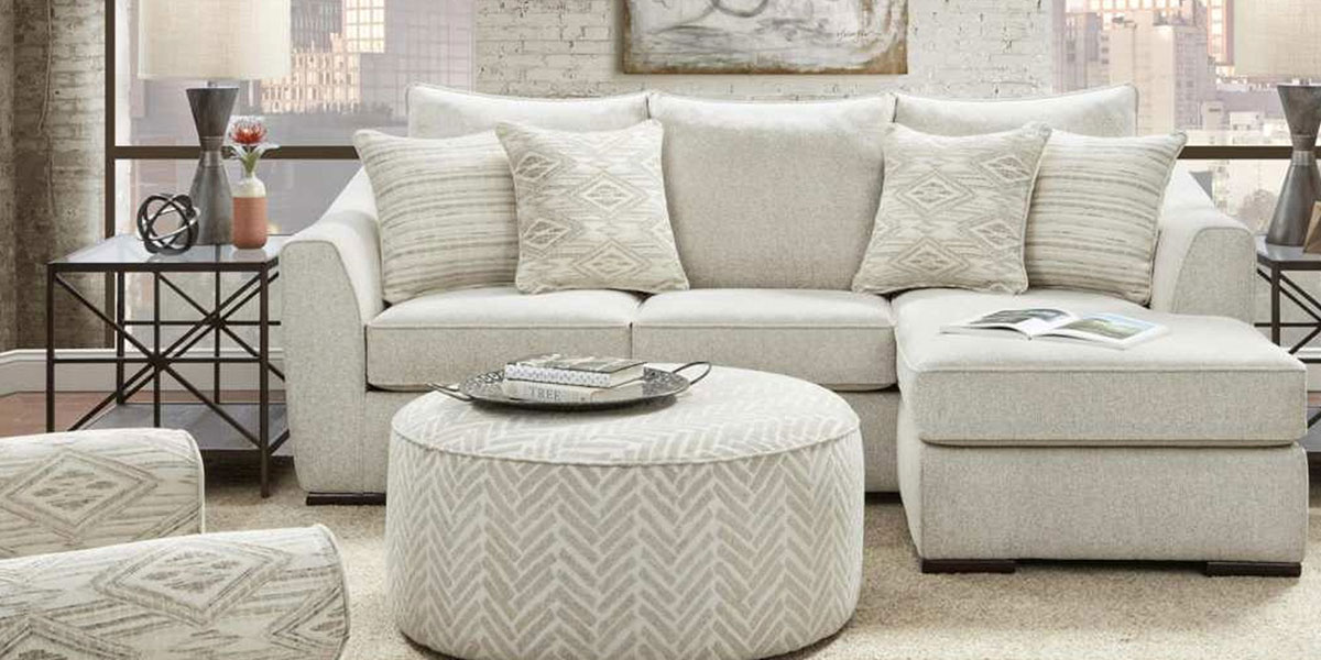 Vivian Chaise Sofa & Ottoman