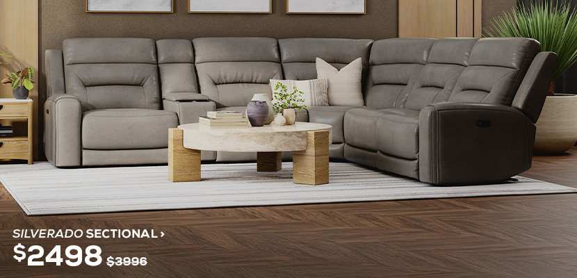Silverado Sectional. Regular Price $3,996, Now On Sale For $2,498. Click To Shop Now