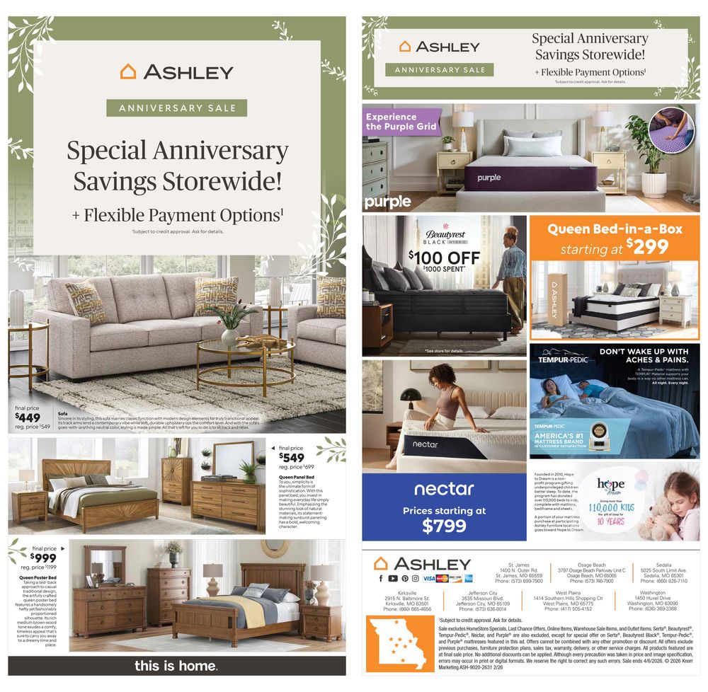 Ashley - Anniversary Sale