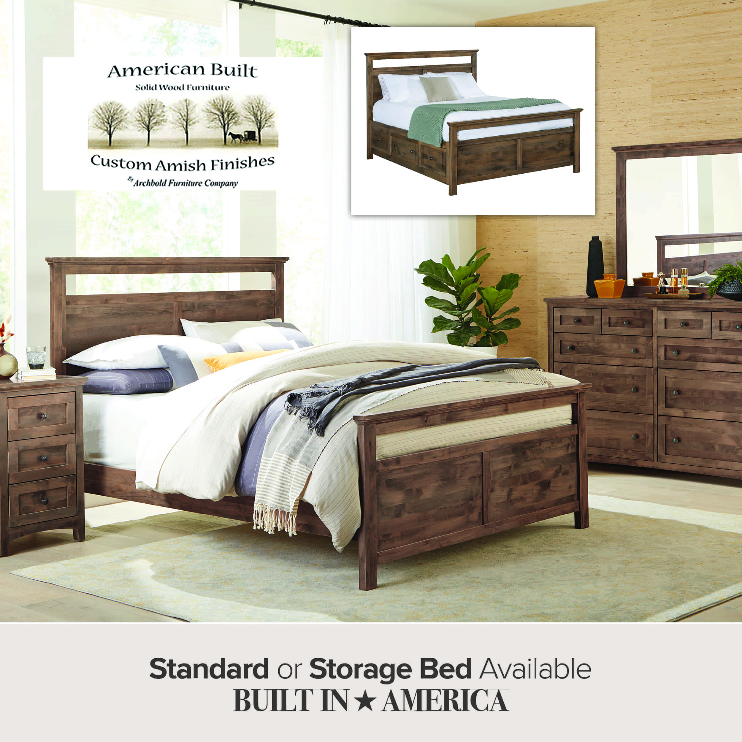 Standard or Storage Bed Available - Built in America