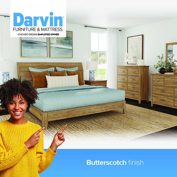 Butterscotch finish Queen Bed