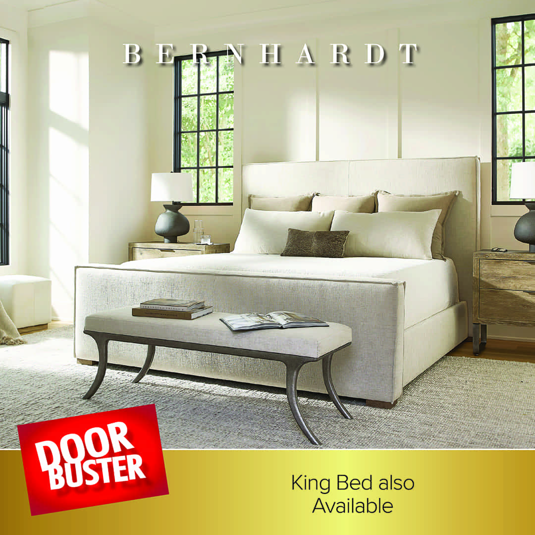 DOORBUSTER - Bernhardt White Upholstered Queen Bed