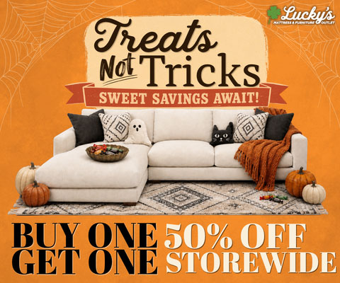 Treats not Tricks. Sweet savings await. Buy One Get One. 50% OFF Storewide