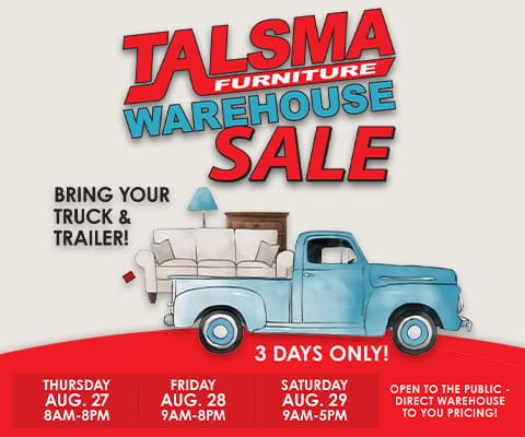 warehouse sale bring your truck and trailer. 3 days only. thursday 8/27 8am-8pm, friday 8/28 9am-8pm, saturday 8/29 9am-5pm