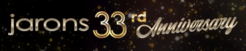 Jarons 33rd anniversary! Visit Jarons Today!