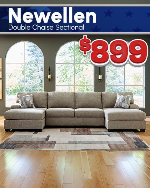 Newellen - Double Chaise Sectional - $899