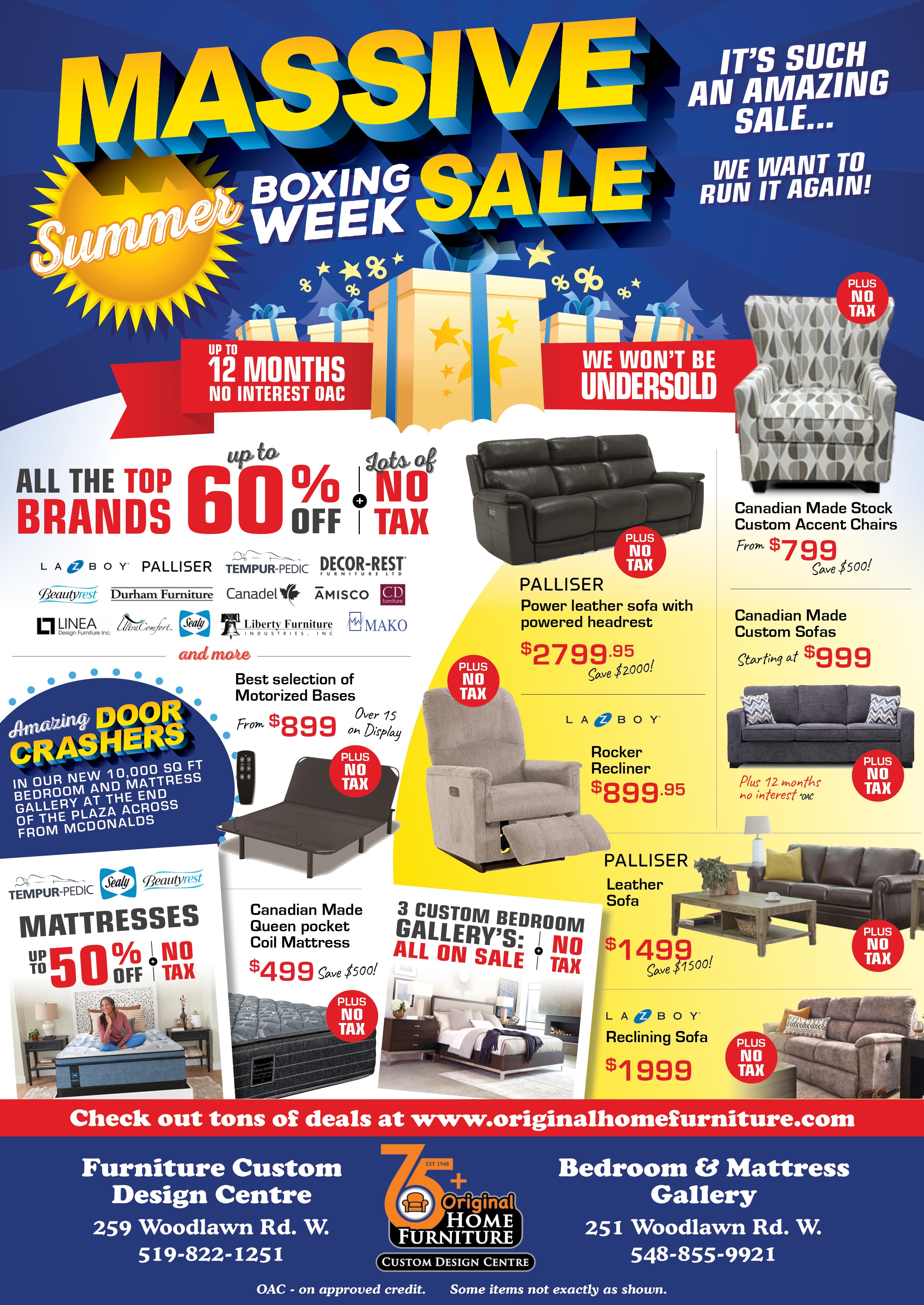 massive summer boxing week sale. all the top brands up to 60% off + lots of no tax