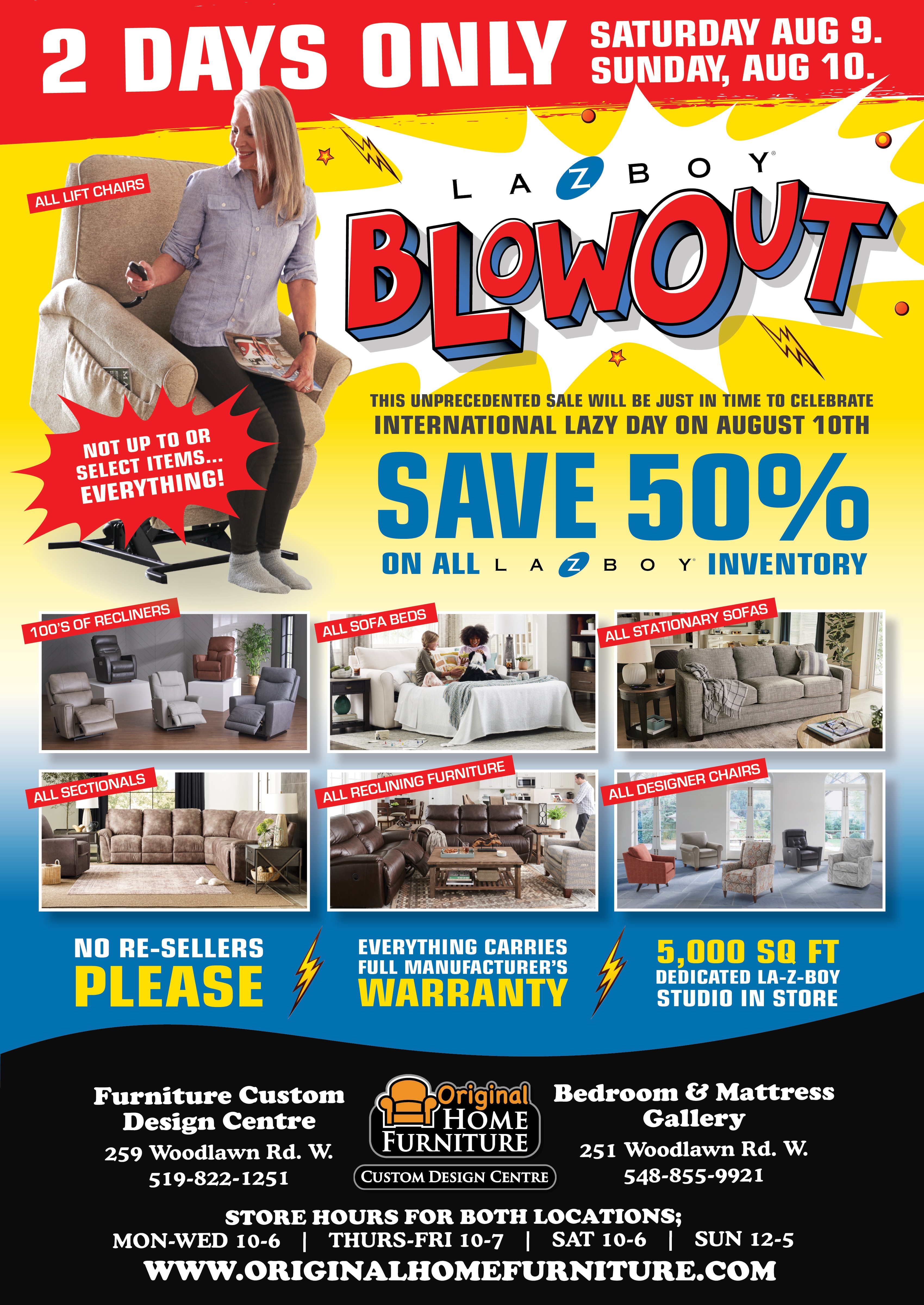 La-z-boy Blowout sale! Save 50%