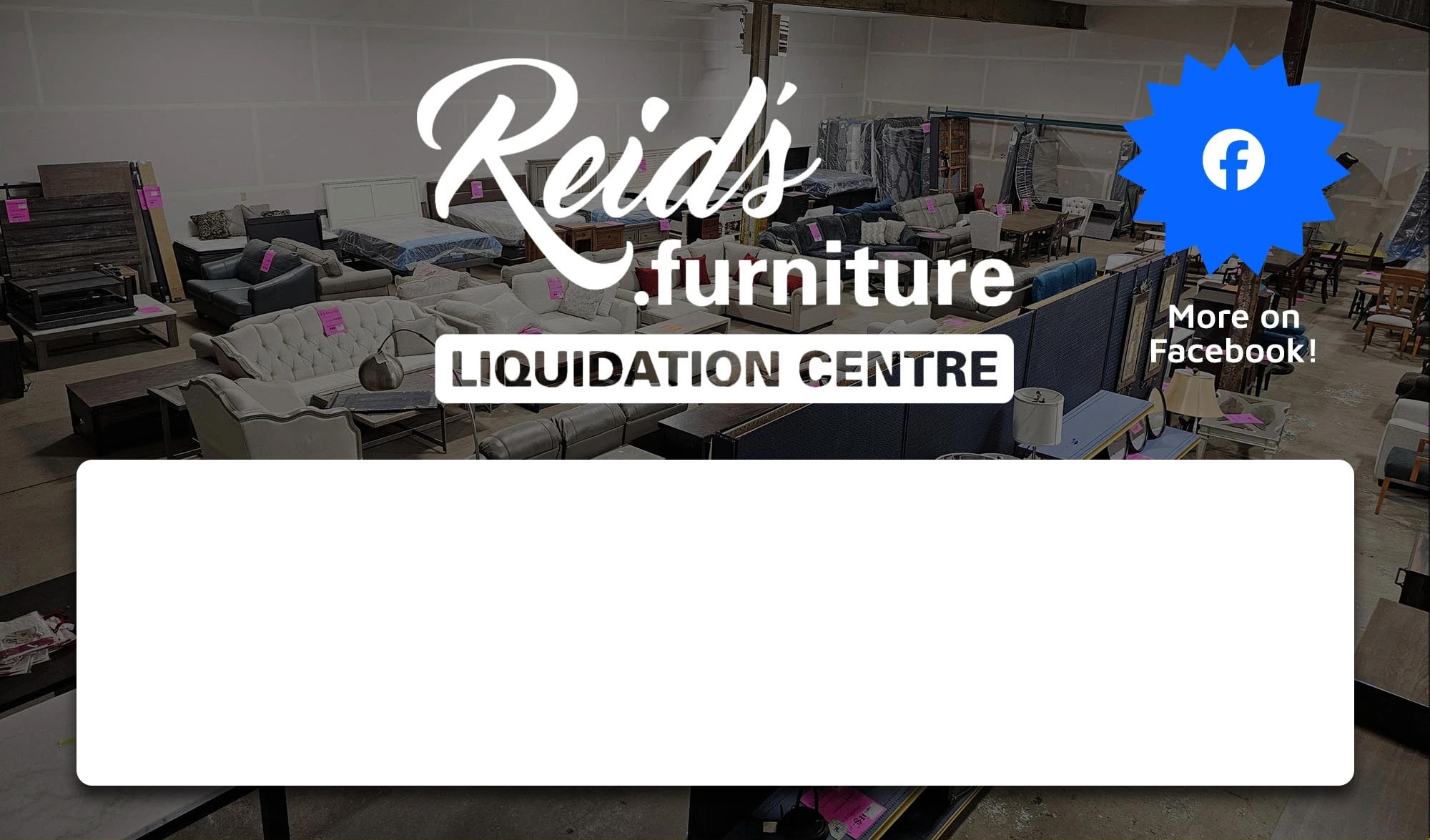 Liquidation Centre - Up to 90% Off Furniture, Mattresses, Appliances - More on Facebook!