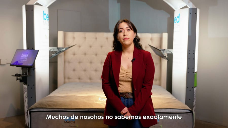 Spanish video explaining the bedMATCH® mattress matching experience at Furniture Mart.