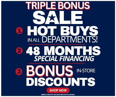 triple bonus sale