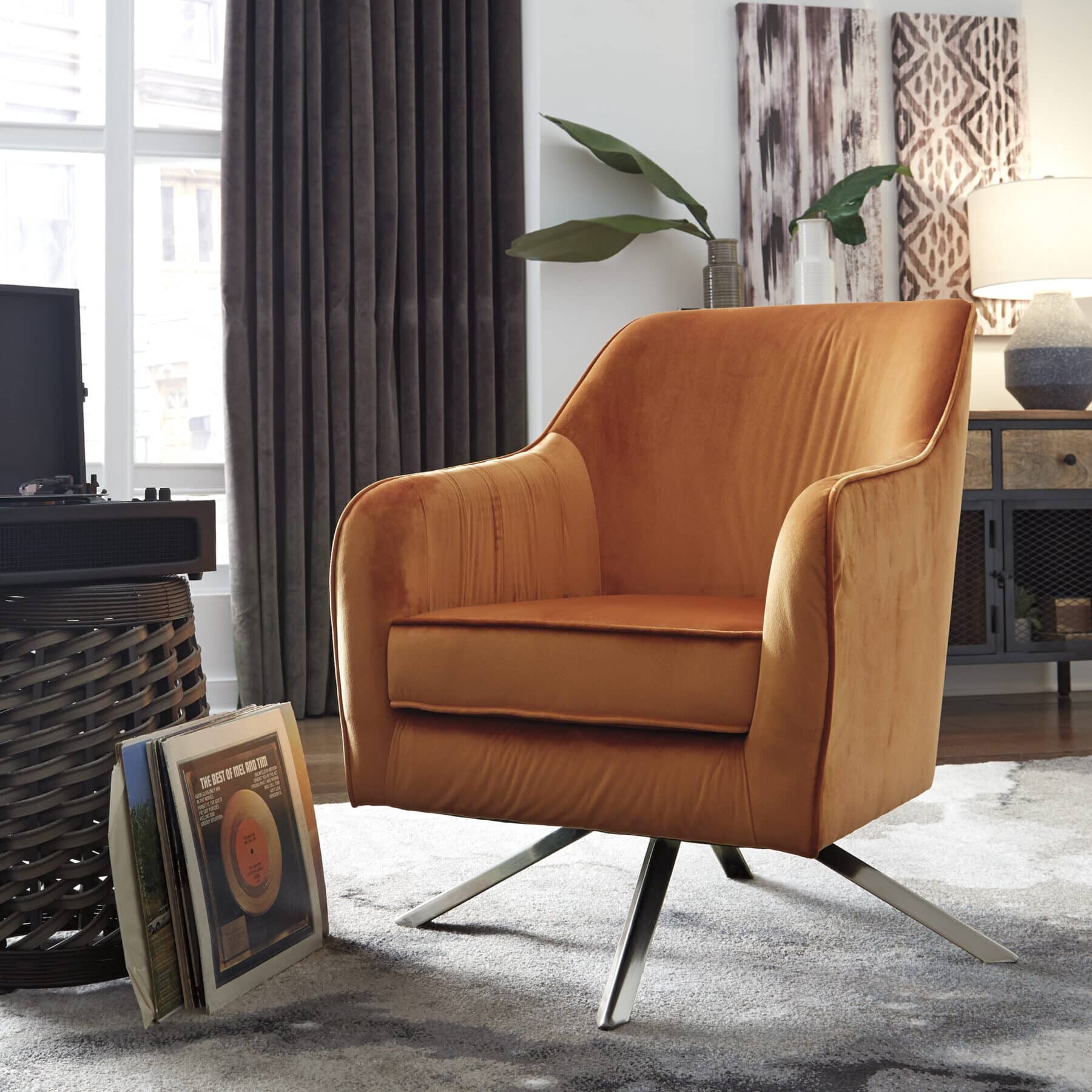 Rust-Colored Accent Chair